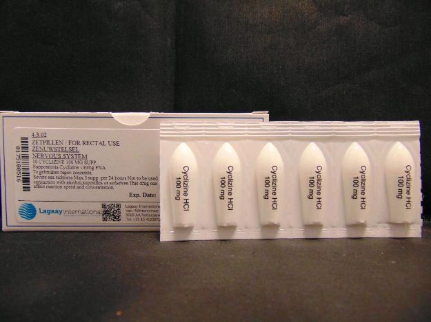 Cyclizine 100mg - 10 supp